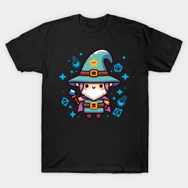 Wizard DnD T-Shirt by Chibi Pops